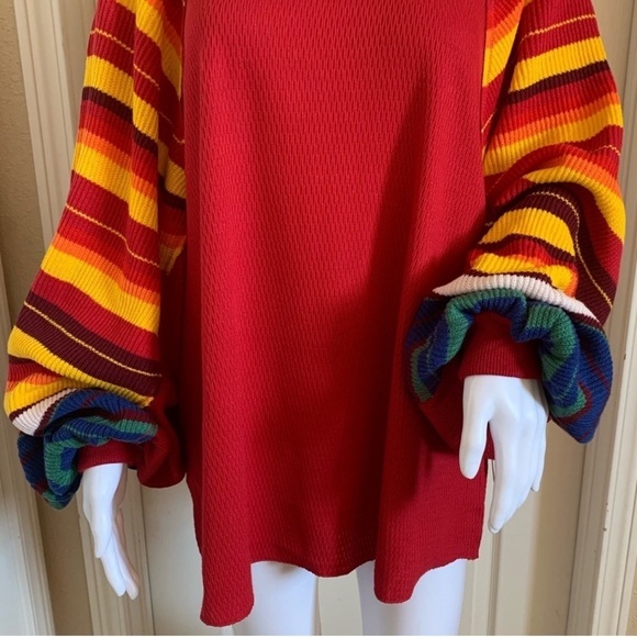 Free People Rainbow Dreams Pullover Knit Top - Picture 7 of 10
